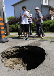 Largest Sinkholes on Road East  After A Sinkhole Appeared In The Roadway Tuesday Afternoon